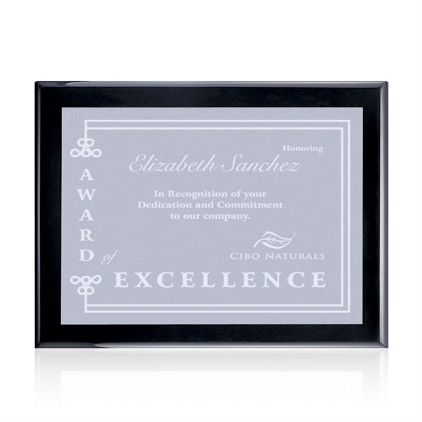 Black wall plaque with mirror engraving on a silver satin plate.... from ASI 84592 St Regis Group / St Regis