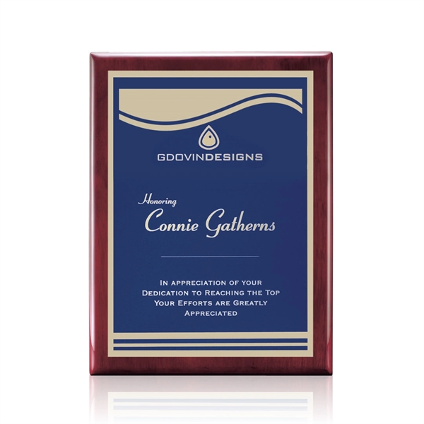 High gloss rosewood piano finished and blue plaque with plate.... from ASI 84592 St Regis Group / St Regis