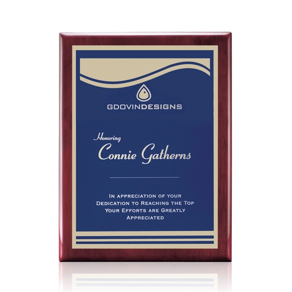 High gloss rosewood piano finished and blue plaque with plate.... from ASI 84592 St Regis Group / St Regis