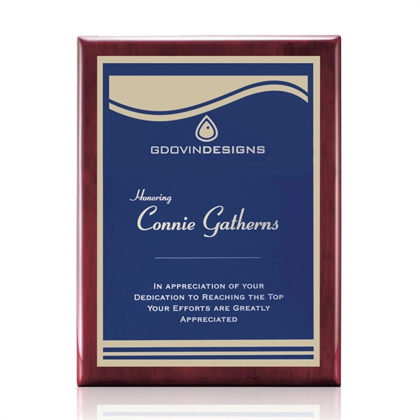 High gloss rosewood piano finished and blue plaque with plate.... from ASI 84592 St Regis Group / St Regis