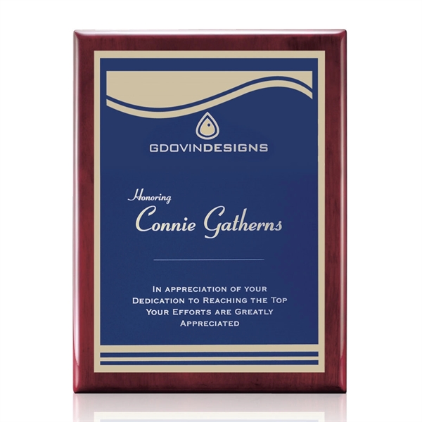 High gloss rosewood piano finished and blue plaque with plate.... from ASI 84592 St Regis Group / St Regis