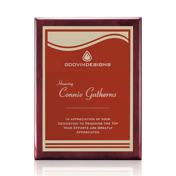 High gloss rosewood piano finished and red plaque with plate.... from ASI 84592 St Regis Group / St Regis