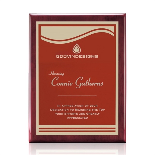 High gloss rosewood piano finished and red plaque with plate.... from ASI 84592 St Regis Group / St Regis