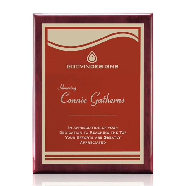 High gloss rosewood piano finished and red plaque with plate.... from ASI 84592 St Regis Group / St Regis