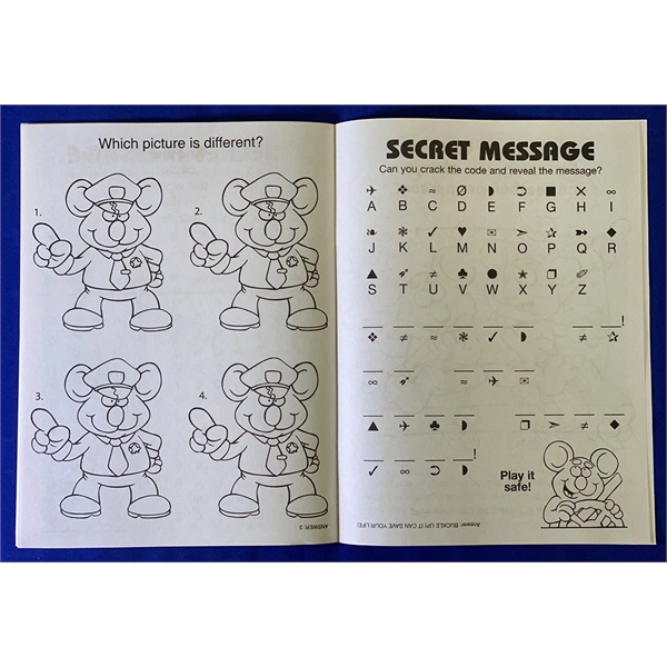 Buckle Up For Safety Safety educational coloring and activity book.... from ASI 45815 Coloring Book Solutions / Coloring Book Solutions™