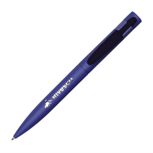 Metal twist-action ballpoint pen with rubber touch coating.... from ASI 84592 St Regis Group