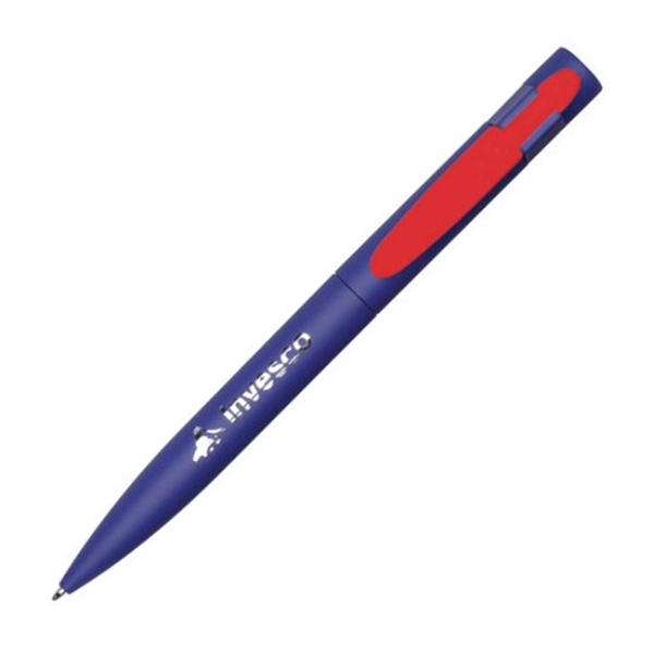 Metal twist-action ballpoint pen with rubber touch coating.... from ASI 84592 St Regis Group