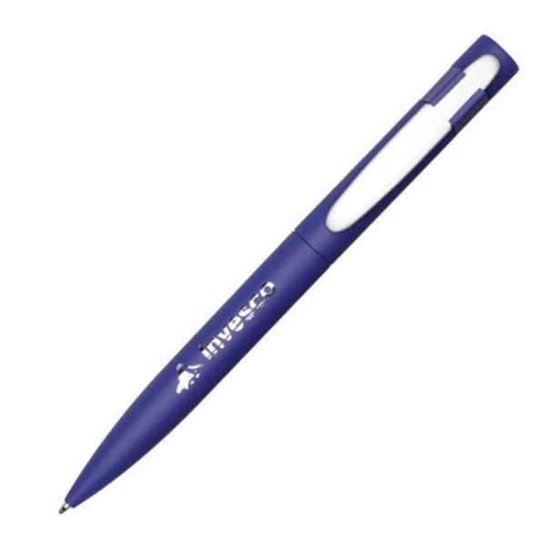 Metal twist-action ballpoint pen with rubber touch coating.... from ASI 84592 St Regis Group