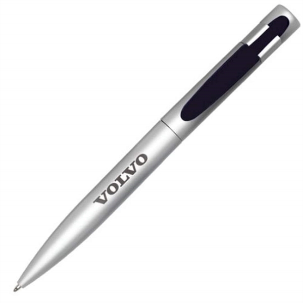 Metal twist-action ballpoint pen with rubber touch coating.... from ASI 84592 St Regis Group
