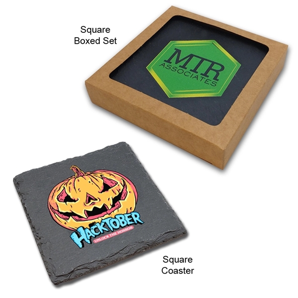 4" x 4" slate coasters with beveled edges and felt tabs... from ASI 72521 Morris Magnets / Laser Cuts