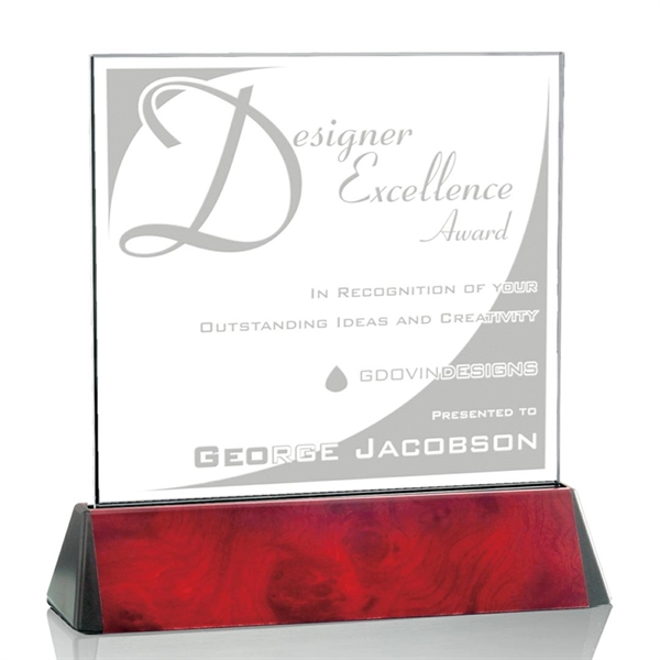 Square award on a rosewood base.... from ASI 84592 St Regis Group / St Regis