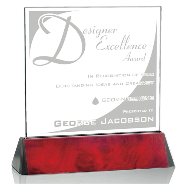 Square award on a rosewood base.... from ASI 84592 St Regis Group / St Regis