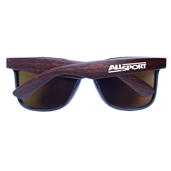 Frameless-style wood tone reflective sunglasses with UV400 protection and shatterproof construction.... from ASI 90807 Tekweld