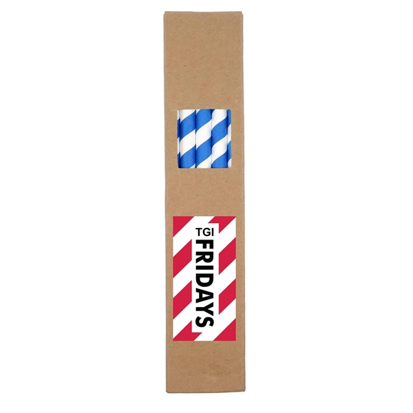 10 pack of 1.325" x 7.75" biodegradable paper straws in paper... from ASI 90807 Tekweld