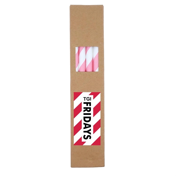 10 pack of 1.325" x 7.75" biodegradable paper straws in paper... from ASI 90807 Tekweld