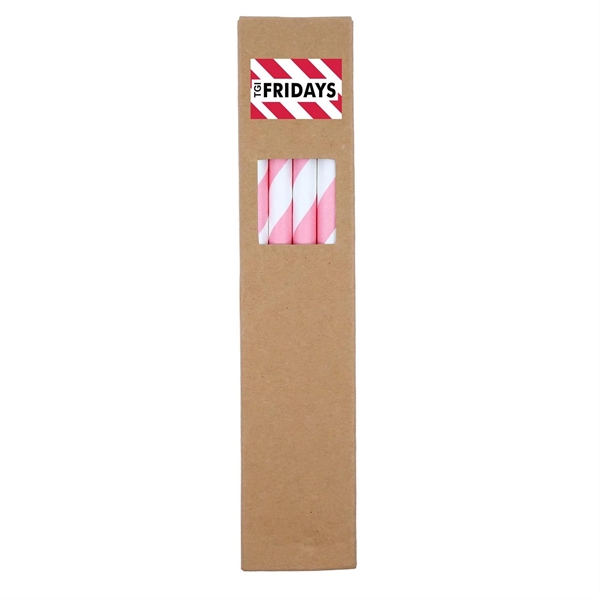 10 pack of 1.325" x 7.75" biodegradable paper straws in paper... from ASI 90807 Tekweld