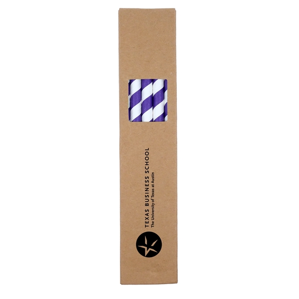 10 pack of 1.325" x 7.75" biodegradable paper straws in paper... from ASI 90807 Tekweld