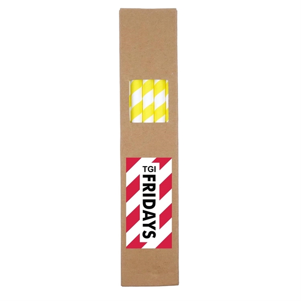 10 pack of 1.325" x 7.75" biodegradable paper straws in paper... from ASI 90807 Tekweld