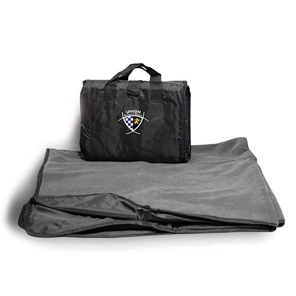 Plaid fleece picnic blanket with water repellent shell.... from ASI 90807 Tekweld