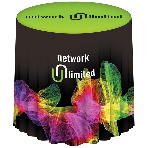 30" Fully customized fitted style table cover... from ASI 80228 Quinn