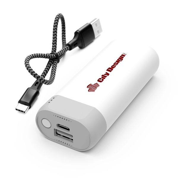 Nova+ power bank for charging up to two compatible devices at... from ASI 61125 Hit Promotional Products / Hit®