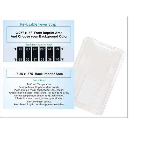 Fever Strip Thermometer with case - Reusable... from ASI 57713 Glow Promotions / Glow Promotions