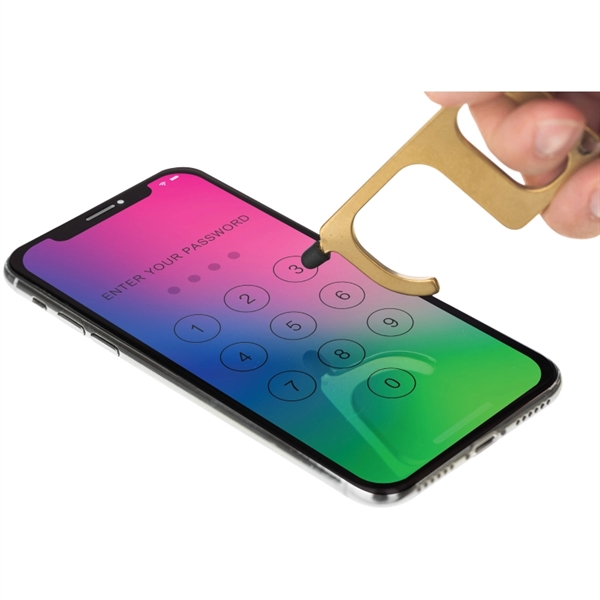 3.25 " x 1.4 "Non-Contact Stainless Steel Door Opener Key with... from ASI 37218 Athena Promo (tm)