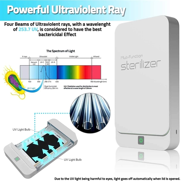 Multi-Function UVC Sterilizer: Great for Smartphones, Masks, Keys, etc.... from ASI 99030 Zipline / Zipline®