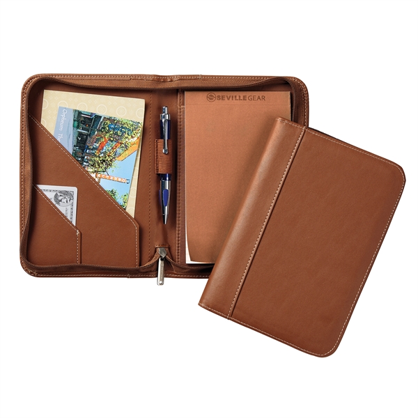 Zippered padfolio features contrast stitching and interior organizer section. Compact and... from ASI 86565 Seville Gear