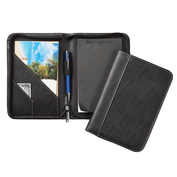 Zippered padfolio features contrast stitching and interior organizer section. Compact and... from ASI 86565 Seville Gear