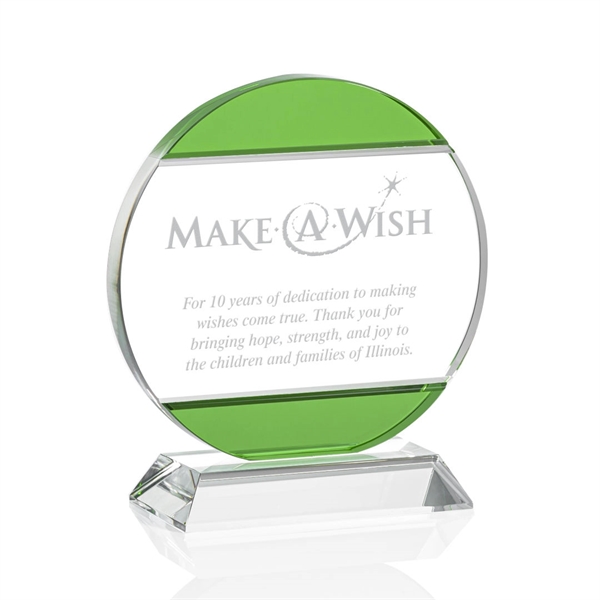 The top and bottom of this clear optical crystal disc are... from ASI 84592 St Regis Group / St Regis