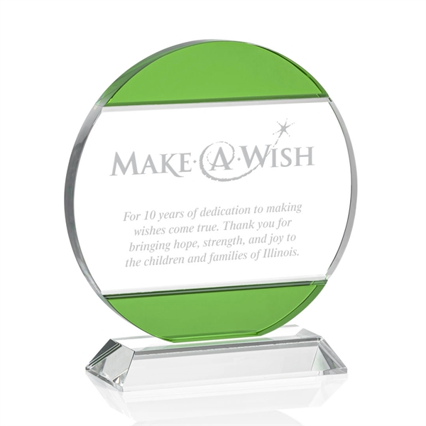 The top and bottom of this clear optical crystal disc are... from ASI 84592 St Regis Group / St Regis