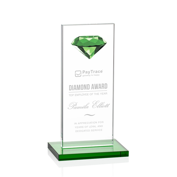 Dazzling Diamond Award Features a multi-faceted Emerald Optical Diamond ornament perched... from ASI 84592 St Regis Group / St Regis