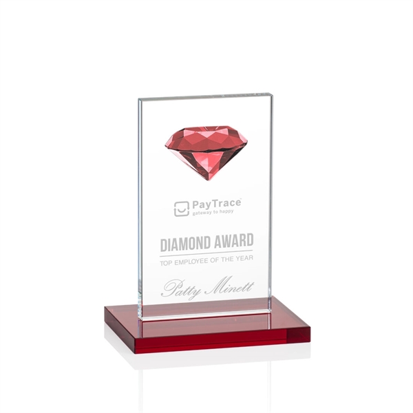 Dazzling Diamond Award Features a multi-faceted Ruby Optical Diamond ornament perched... from ASI 84592 St Regis Group / St Regis