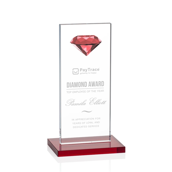 Dazzling Diamond Award Features a multi-faceted Ruby Optical Diamond ornament perched... from ASI 84592 St Regis Group / St Regis