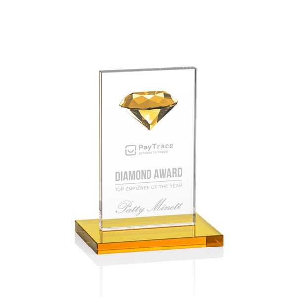 Dazzling Diamond Award Features a multi-faceted Amber Optical Diamond ornament perched... from ASI 84592 St Regis Group / St Regis