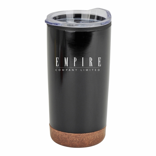 20 ounce stainless steel tumbler with polypropylene cork base and clear... from ASI 63549 Jornik Manufacturing Corp / Jornik