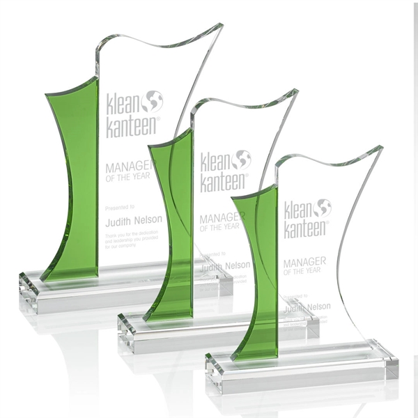 Newport Award - emerald and clear optical crystal mounted to an... from ASI 84592 St Regis Group / St Regis