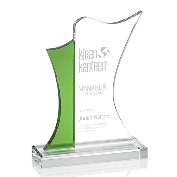 Newport Award - emerald and clear optical crystal mounted to an... from ASI 84592 St Regis Group / St Regis