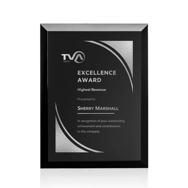 Merano Plaque with Silver foil that is revealed once laser engraved.... from ASI 84592 St Regis Group / St Regis