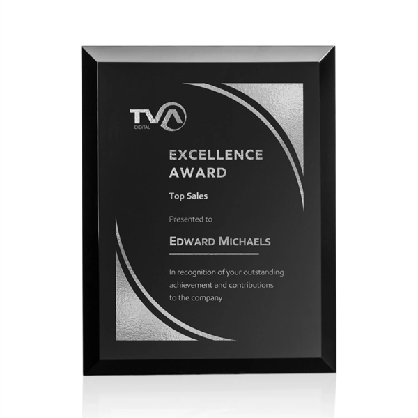 Merano Plaque with Silver foil that is revealed once laser engraved.... from ASI 84592 St Regis Group / St Regis