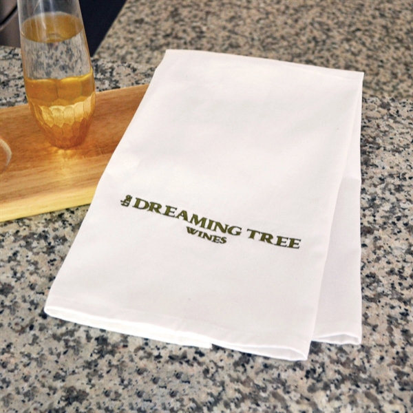 18" x 26" flat woven, hemmed, lint-free 100% cotton tea towel.... from ASI 79750 Pro Towels