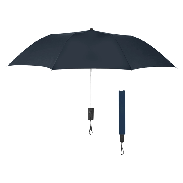 44" Arc Auto-Open Telescopic Folding Umbrella with matching sleeve.... from ASI 61125 Hit Promotional Products / Hit®