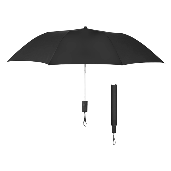 44" Arc Auto-Open Telescopic Folding Umbrella with matching sleeve.... from ASI 61125 Hit Promotional Products / Hit®