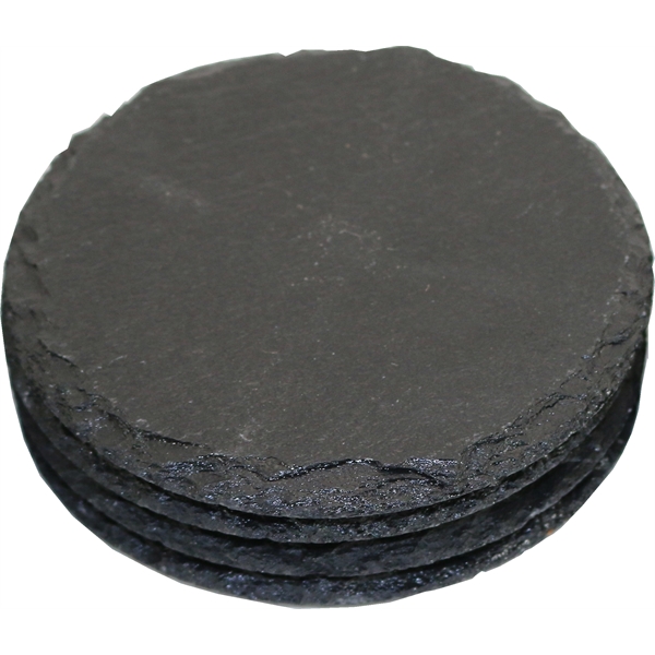 Slate Round Coaster Set of 4/ Mineral Finish... from ASI 55450 Franmara Inc