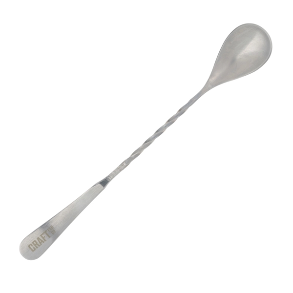 Cocktail mixing spoon made of brushed stainless steel with a spiral... from ASI 57655 STOPNGO Line
