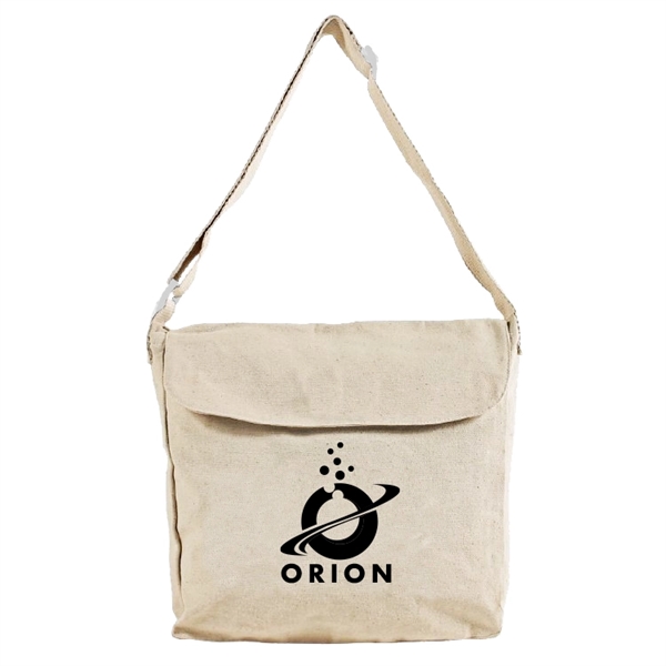 Eco-friendly Natural cotton canvas messenger bag, 13" h x 13" w... from ASI 67557 LimeLight Ent / Limelight USA