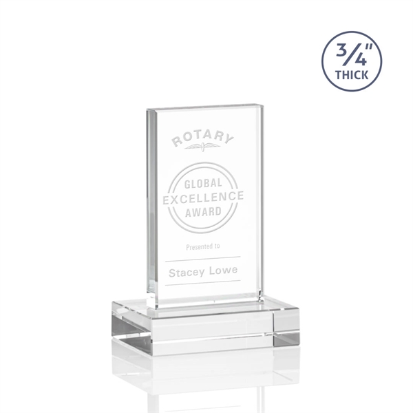 The Holmes Starfire Crystal Award features a tall Starfire Upright mounted... from ASI 84592 St Regis Group / St Regis