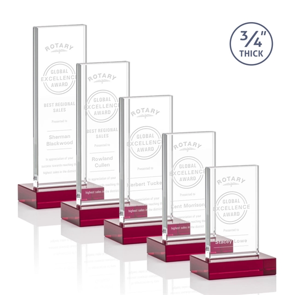 The Holmes Starfire Crystal Award features a tall Starfire Upright mounted... from ASI 84592 St Regis Group / St Regis