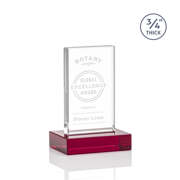 The Holmes Starfire Crystal Award features a tall Starfire Upright mounted... from ASI 84592 St Regis Group / St Regis